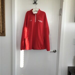 Under Armour Red Half-Zip Athletic Pullover